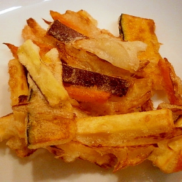 子供が喜ぶ かぼちゃ 人参 さつま芋のかき揚げ レシピ 作り方 By なな1151 楽天レシピ